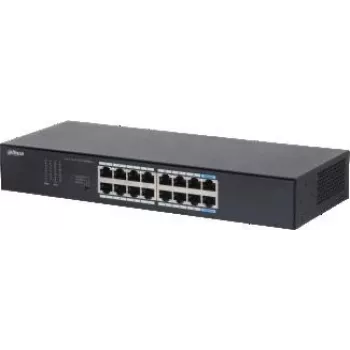 Dahua Technology S3016-16GT netwerkswitch unmanaged L2 Gigabit Ethernet (10/100/1000) desktop/wandmontage zwart