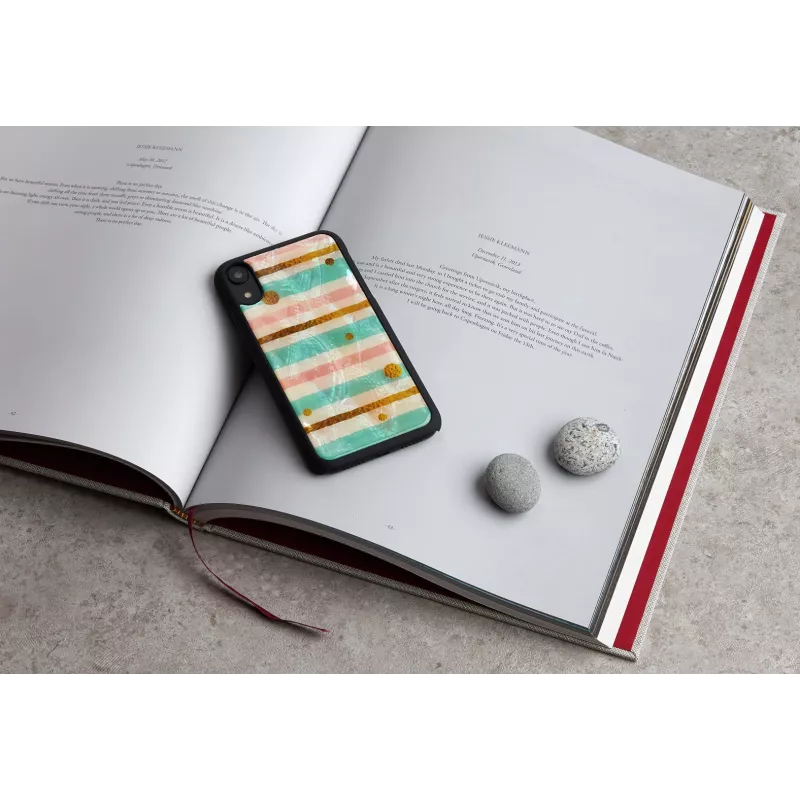 Telefoonbeschermhoes iKins voor iPhone XR — mint-zwarte beschermhoes