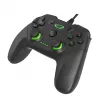 Esperanza EGG110K Vanquisher bedrade USB-gamepad voor pc/PS3, met trillingen, 12 knoppen, 2 analoge sticks, zwart/groen