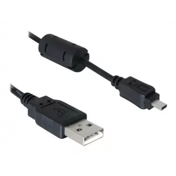 DeLOCK USB-kabel 1,83 m zwart stekker/bus vernikkeld