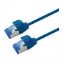 ROLINE Patchkabel Cat.6A (Klasse EA) S/FTP (PiMF), LSOH, PoE, blauw, 1,5 m