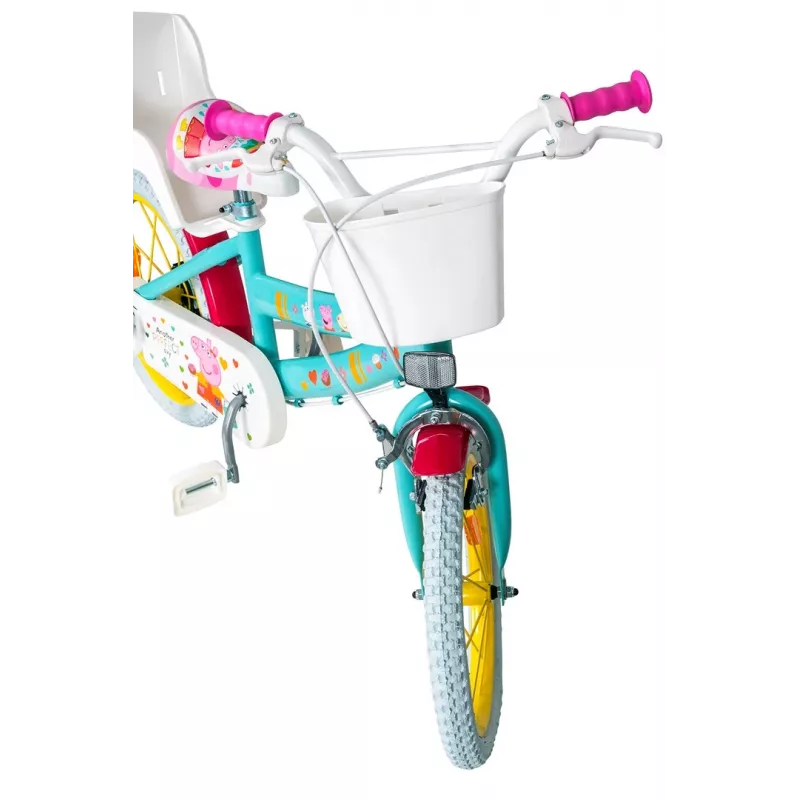 Kinderfiets Toimsa TOI1698 16 inch met Peppa Pig-afbeeldingen, geschikt voor leeftijd 3–6