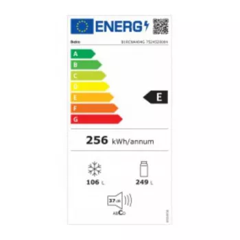 BEKO koelkast B1RCNA404G, hoogte 203,5 cm, energieklasse E, NeoFrost, AeroFlow, grijs
