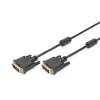 DIGITUS - DVI-kabel - Dual Link - DVI-D (M) - DVI-D (M) - 5,0 m - gegoten, kartelschroeven - zwart (AK-320101-050-S)
