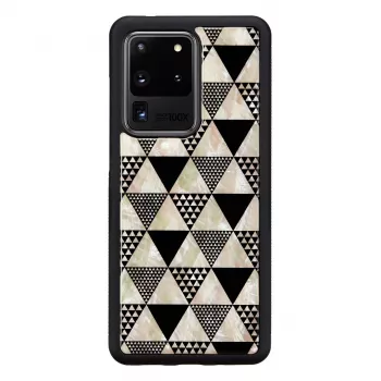 Hoes iKins voor Samsung Galaxy S20 Ultra — piramidepatroon, zwart