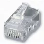 Equip modulaire stekker voor platte kabel, RJ-45 (8P8C), transparant, 0,65 g, 11,7 mm, 21,3 mm, 7,2 mm