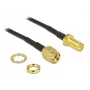 DeLOCK 88876 RP-SMA (M) naar RP-SMA (V) antennekabel, RG-174, 0,2 m, zwart