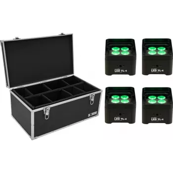 LED-travellicht-set EUROLITE TL-4 4x met transportcase