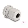 Kabelwartel M20 DELOCK, kunststof, grijs, 10-pack