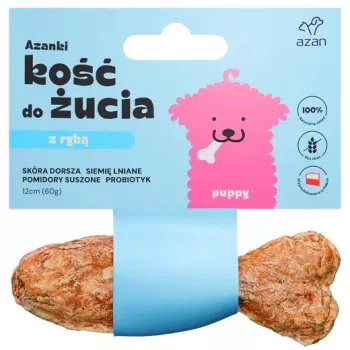 Hondensnack Brit AZANKI kabeljauwbot met probioticum pup visvormig 12 cm, 60 g, graanvrij, voor jonge honden