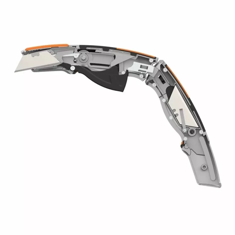 Fiskars 1062938 universeel mes zwart, oranje trapeziummes