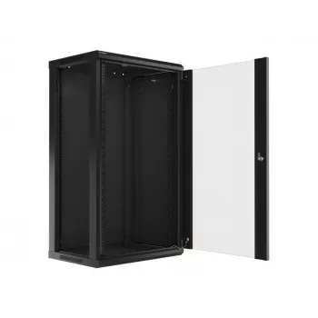 Wandkast LANBERG WF01-6422-10B, 22U, 19 inch, 600x450x1085 mm, staal, zwart