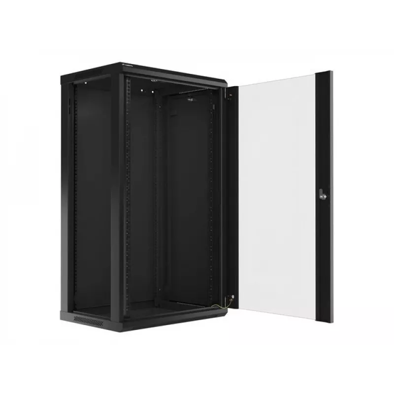 Wandkast LANBERG WF01-6422-10B, 22U, 19 inch, 600x450x1085 mm, staal, zwart
