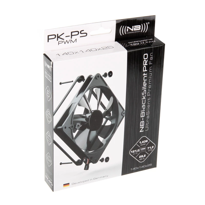 Noiseblocker NB-BlackSilent Pro 140mm behuizingsventilator - zwart