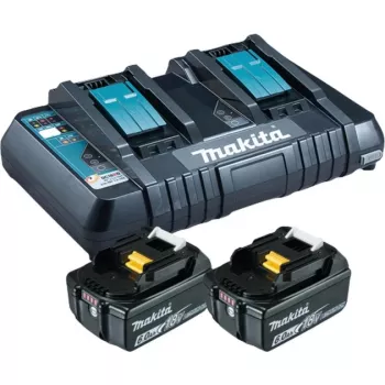 Makita DC18RD - oplader + accu 2 x - Li-Ion - 6 Ah - 108 Wh - 2 x accu opladen