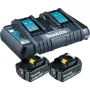 Makita DC18RD - oplader + accu 2 x - Li-Ion - 6 Ah - 108 Wh - 2 x accu opladen
