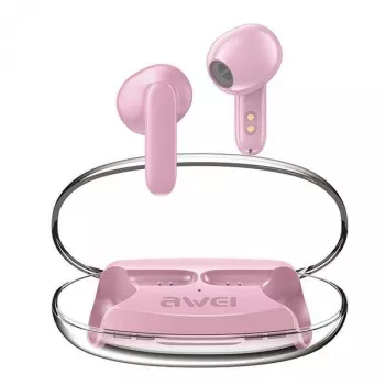 Bluetooth-hoofdtelefoon Awei T85 ENC TWS roze