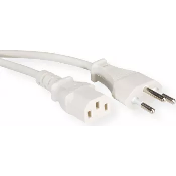 VALUE netsnoer T12 naar C13, wit 1,8m (19.99.1223)
