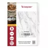 Keukenweegschaal Beper P102BIL004 - digitaal, 5 kg, 1 g, wit marmer