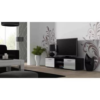 Cama tv-standaard SOHO 140 zwart/wit glanzend