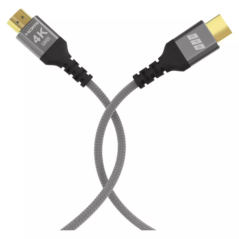 EFB Elektronik HDMI-kabel High-Speed met Ethernet 4K60Hz grijs - kabel - digitaal/display/video (HDMI-20-00005)