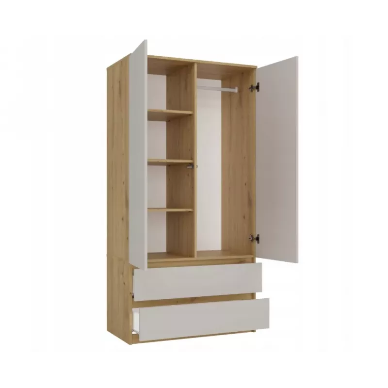MALWA SS-90 kledingkast Artisan-eiken/kasjmier