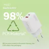 AC indoor USB GaN-oplader DIGITUS DA-10301 — 30W, 1× USB-C, 1× USB-A, 100–240V, wit