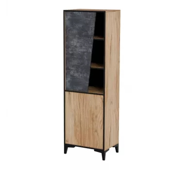Rek cama meble OVO 2D boekenkast 50×38×182,5 cm eiken/beton