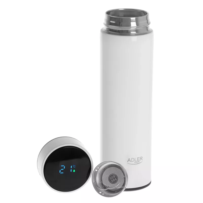 Adler | Isolerende fles | AD 4506w | Materiaal RVS/silicone | Wit