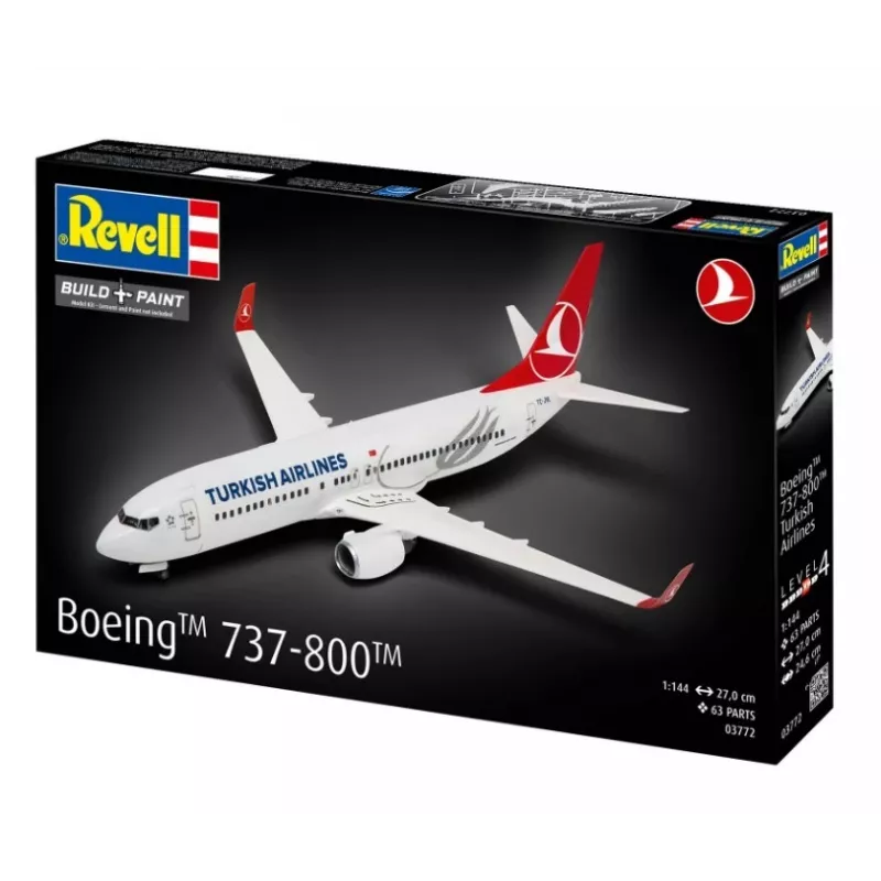 Kunststof modelvliegtuig REVELL Boeing 737-800 Turkish Air schaal 1:144
