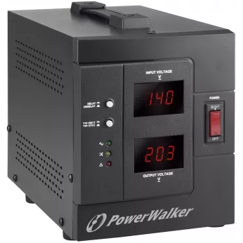 PowerWalker AVR 2000 SIV FR spanningsregelaar 2 AC-uitgangen 110 - 280 V zwart