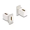 DeLOCK Keystone-module 67167 plat haaks HDMI zilver wit
