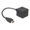 HDMI-adapter DeLOCK 65056 0,2 m stekker naar 2x bus