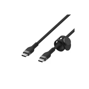 Kabel BoostCharge USB-C/USB-C gevlochten siliconen 2 m, zwart