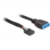 Interne USB-kabel DeLOCK 83776 0,45 m stekker naar bus