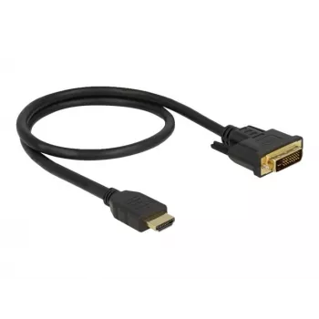 Videokabel-adapter DeLOCK 85651 0,5 m HDMI Type-A DVI zwart