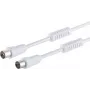 Coax-antennekabel ShiverPeaks 80205-128, wit, max. connectiviteit 100 dB