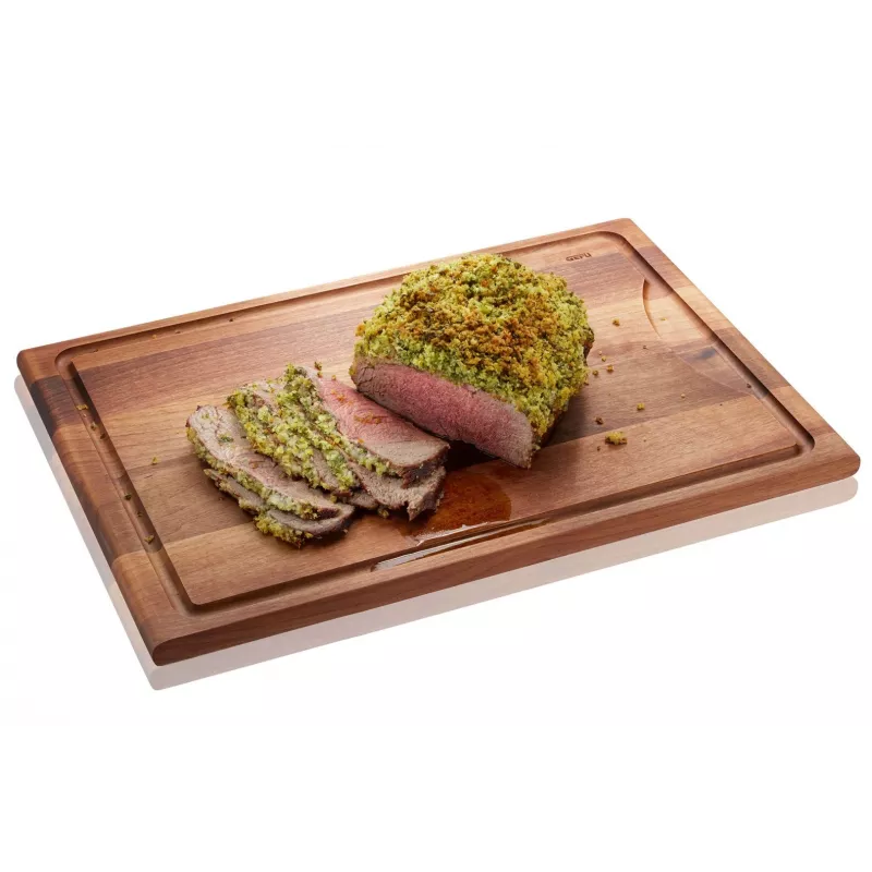 Gefu ENNO snijplank groot met sapgroef, walnoot hout