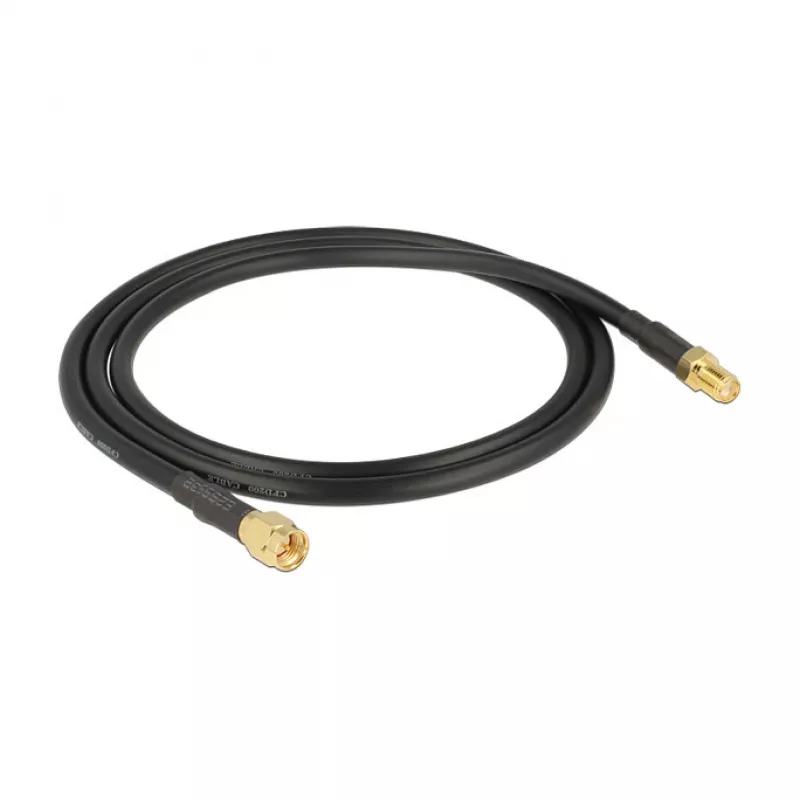 Coaxkabel DeLOCK 88930 0,9 m SMA zwart