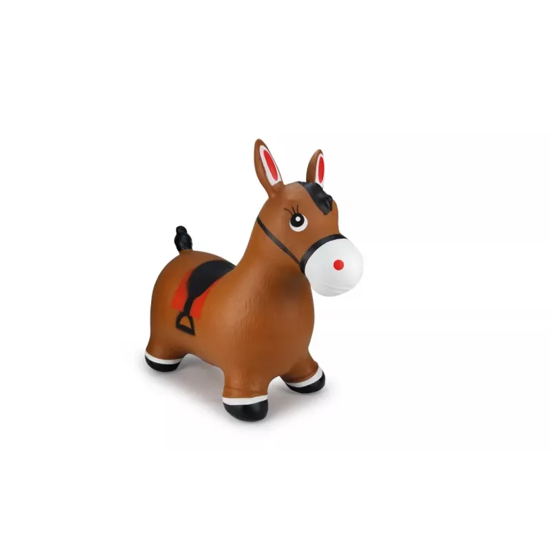 Opblaasbaar speelgoeddier Jamara springdier paard bruin met pomp