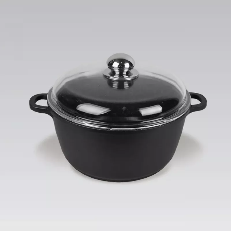 Maestro MR-4624C pan met deksel 24 cm 4 l zwart