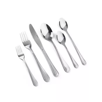 Bestekset LAMART LT5006 – 48-delige roestvrijstalen bestekset, bevat eetlepels, messen, vorken, theelepels, dessertvorken, lange lepels