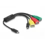 DeLOCK 4-poorts USB 2.0 kabel-hub USB Type-C naar 3 x USB-A bus + 1 x USB-C stekker