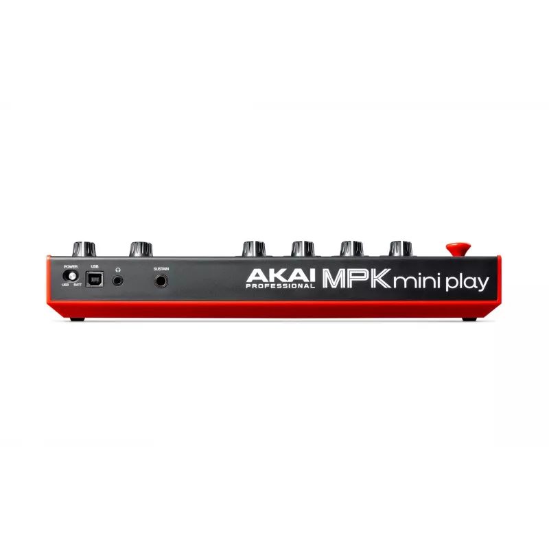 Akai MPK Mini Play MK3 MIDI-controllerkeyboard met padcontroller, USB, zwart/rood