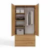 Topeshop SZAFA MALWA ART slaapkamerkast 5 schappen 2 deur(en) eiken
