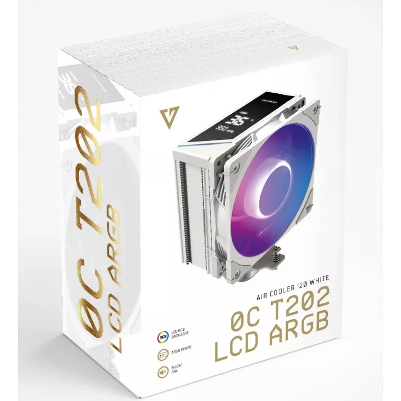 MODECOM Volcano 0C T202 LCD ARGB processorkoeler 12 cm wit