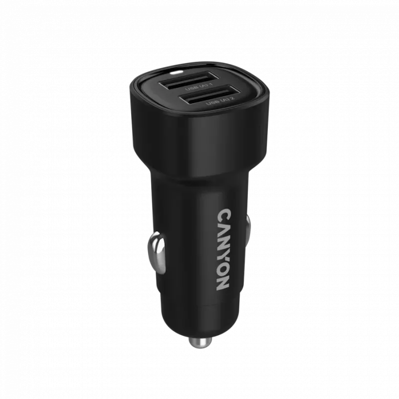 CANYON Autolader OnDrive 24 24W 2xUSB-A Zwart