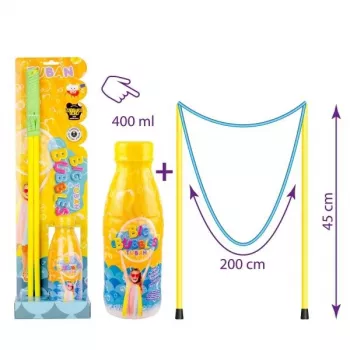 Touw voor grote bellenblazen + vloeistof 400 ml