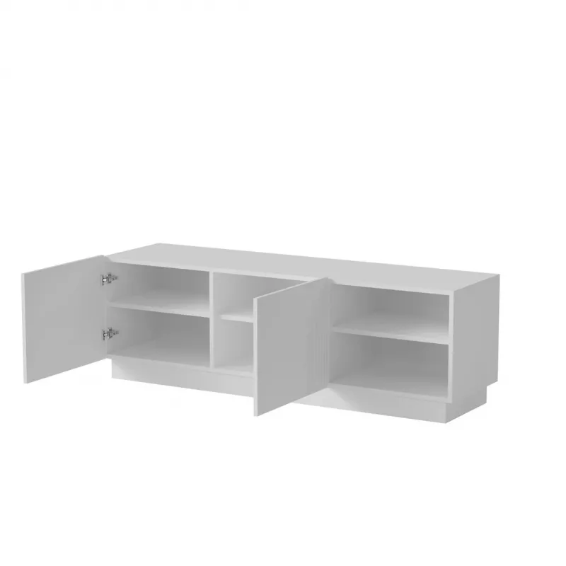TV-kast cama meble LIVERTI 150x42x48 cm, wit, spaanplaat blad