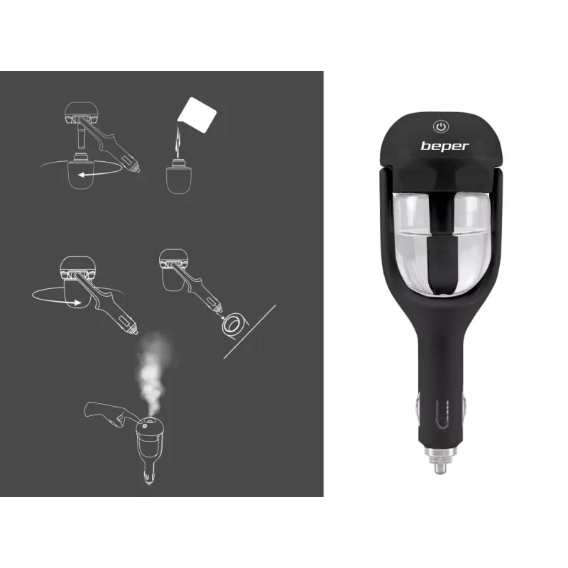 Auto-diffuser en luchtbevochtiger Beper P205DIF100 – 12 V aromadiffuser, 25 ml